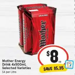 IGA Mother energy drink offer