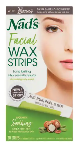 Nad's facial wax strips 20 pack