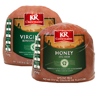 Drakes Kr castlemaine honey or virginian leg ham portion 750g offer
