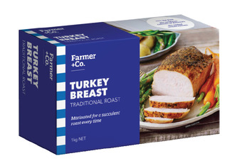 Drakes Farmer + co turkey roll 1kg offer