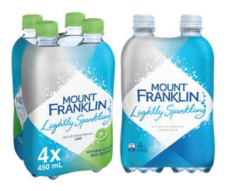 Drakes Mount franklin lightly sparkling water 4x450ml offer
