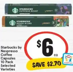 IGA Starbucks by Nespresso Coffee Capsules offer