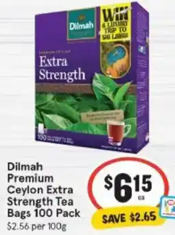 IGA Dilmah Premium Ceylon Extra Strength Tea Bags offer