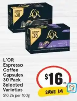 IGA L'OR Espresso Coffee Capsules offer