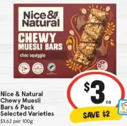 IGA Nice & Natural Chewy Muesli Bars offer