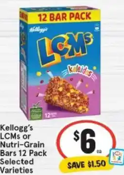 IGA Kellogg's LCMs or Nutri-Grain Bars offer