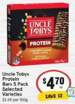 IGA Uncle Tobys Protein Bars offer