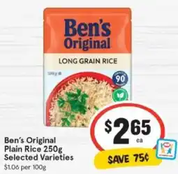 IGA Ben's Original Plain Rice offer