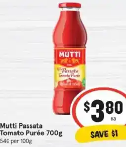 IGA Mutti Passata Tomato Purée offer