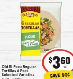 IGA Old El Paso Regular Tortillas offer