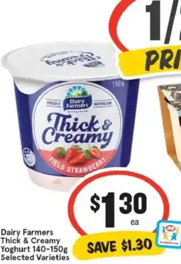 IGA Dairy Farmers Thick & Creamy Yoghurt offer