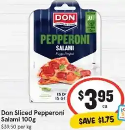 IGA Don Sliced Pepperoni Salami offer