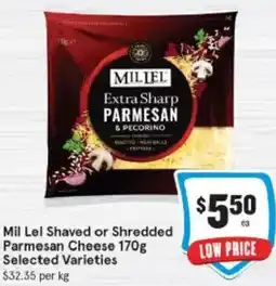 IGA Mil Lel Shaved or Shredded Parmesan Cheese offer