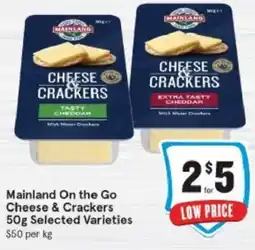 IGA Mainland On the Go Cheese & Crackers offer
