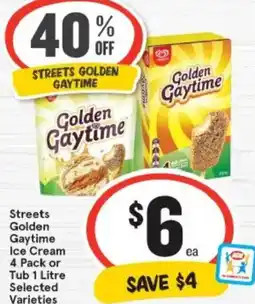 IGA Streets Golden Gaytime Ice Cream offer