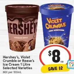 IGA Hershey's, Violet Crumble or Reese's Ice Cream offer