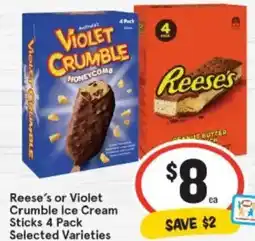 IGA Reese's or Violet Crumble Ice Cream Sticks offer