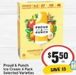 IGA Proud & Punch Ice Cream offer