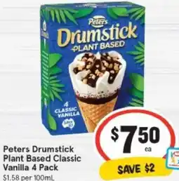 IGA Peters Drumstick Plant Based Classic Vanilla offer