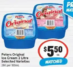 IGA Peters Original Ice Cream offer