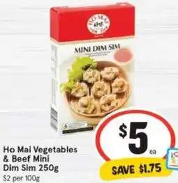 IGA Ho Mai Vegetables & Beef Mini Dim Sim offer
