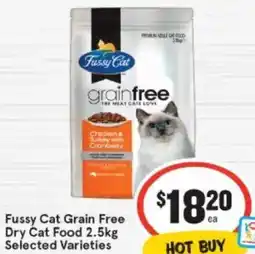 IGA Fussy Cat Grain Free Dry Cat Food offer
