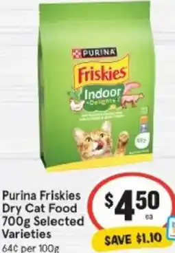 IGA Purina Friskies Dry Cat Food offer