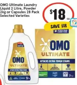 IGA OMO Ultimate Laundry Liquid Powder Capsules offer
