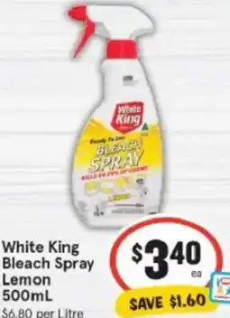 IGA White King Bleach Spray Lemon offer