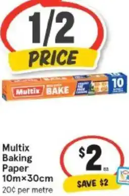 IGA Multix Baking Paper offer