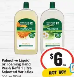 IGA Palmolive Liquid or Foaming Hand Wash Refill offer