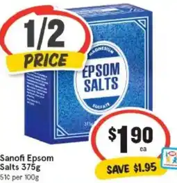 IGA Sanofi Epsom Salts offer