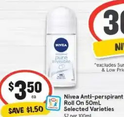 IGA Nivea Anti-perspirant Roll On offer