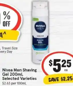 IGA Nivea Men Shaving Gel offer
