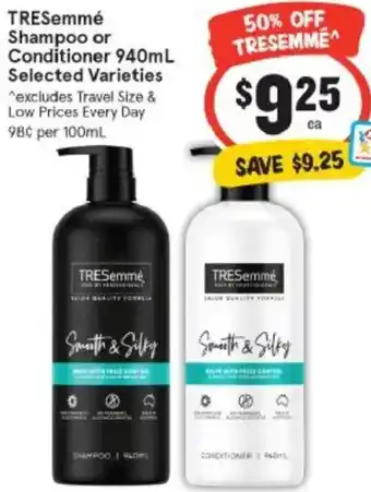 IGA TRESemmé Shampoo or Conditioner offer