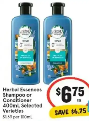 IGA Herbal Essences Shampoo or Conditioner offer
