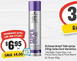 IGA Schwarzkopf Hairspray offer