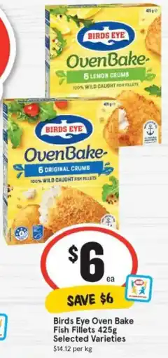IGA Birds Eye Oven Bake Fish Fillets offer