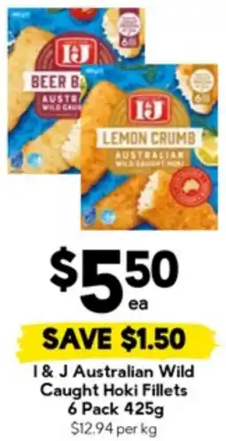Drakes I & J Australian Wild Caught Hoki Fillets offer