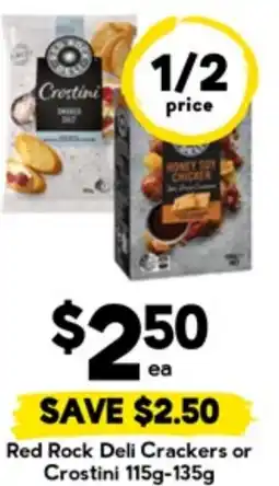 Drakes Red Rock Deli Crackers or Crostini offer