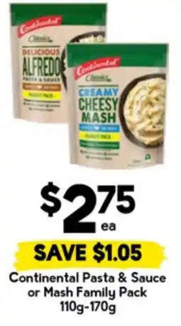 Drakes Continental Pasta & Sauce or Mash Family Pack offer