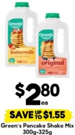Drakes Green's Pancake Shake Mix offer