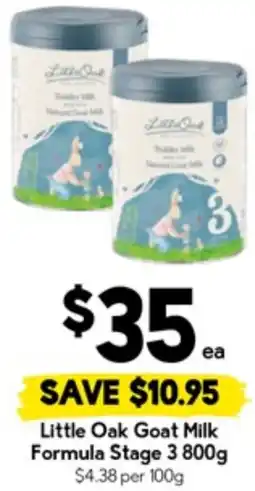 Drakes Little Oak Goat Milk Formula Stage 3 offer