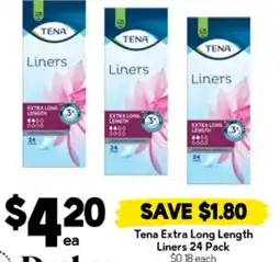 Drakes Tena Extra Long Length Liners offer