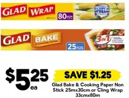 Drakes Glad Bake & Cooking Paper Non Stick offer