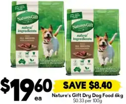 Drakes Nature's Gift Dry Dog Food offer