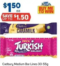 Foodland Cadbury Medium Bar Lines offer