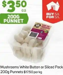 Foodland Mushrooms White Button or Sliced Pack offer