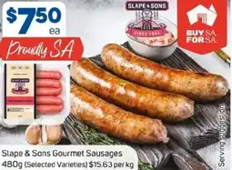 Foodland Slape & Sons Gourmet Sausages offer