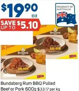 Foodland Bundaberg Rum BBQ Pulled Beef or Pork offer